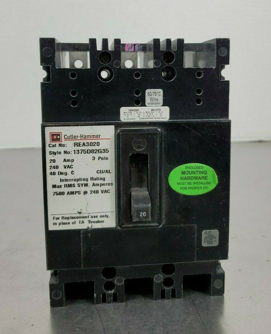 Eaton Culter/Hammer REA3020 20A, 3pole 240VAC 4E-3