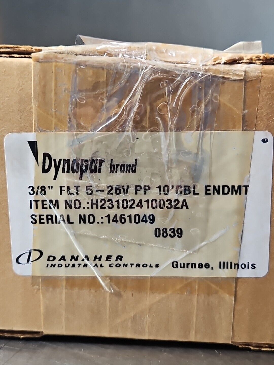 DYNAPAR H23102410032A  3/8" FLT5-26V PP 10' CBL.                         Loc6E-1