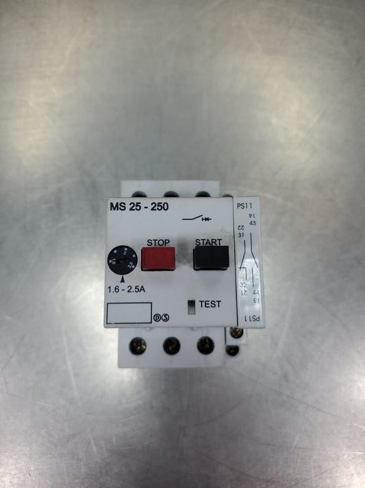 Automation Direct MS25-250 Manual Starter 1.6 - 2.5 Amp.                    4E-8