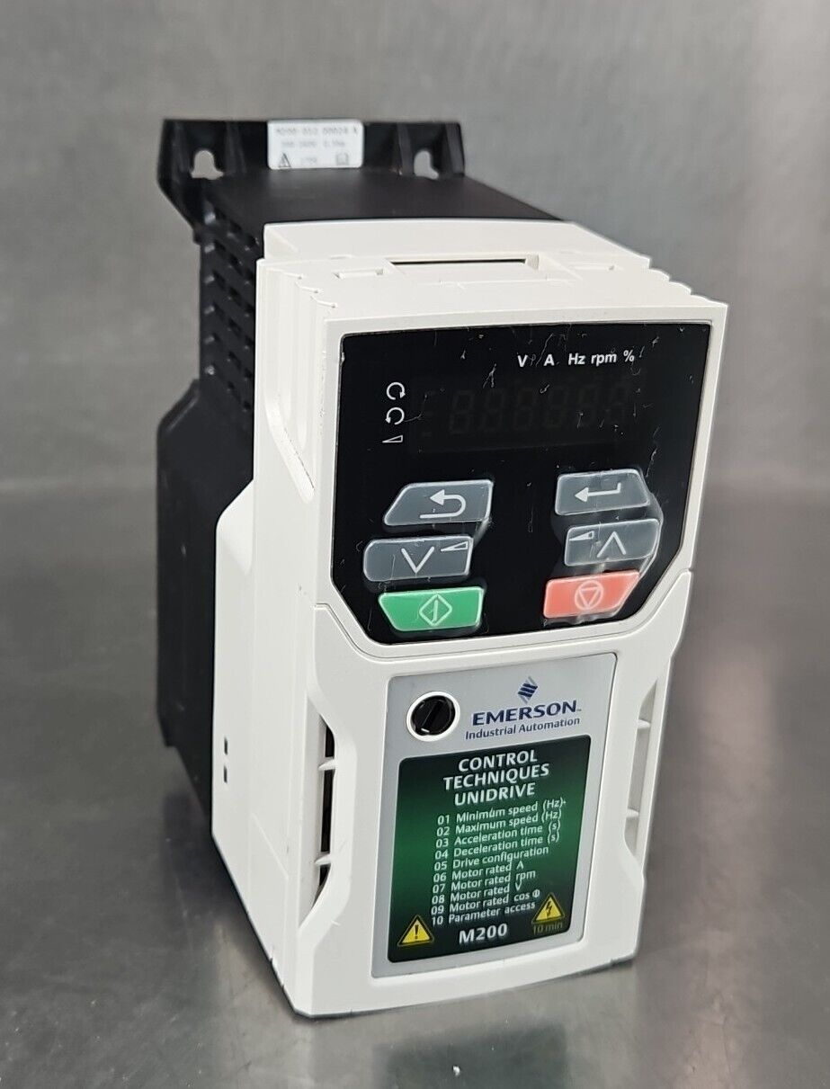 Emerson M200-012 00024A 0.5hp I/P 200-240V O/P 0-240V.                    Loc1D1