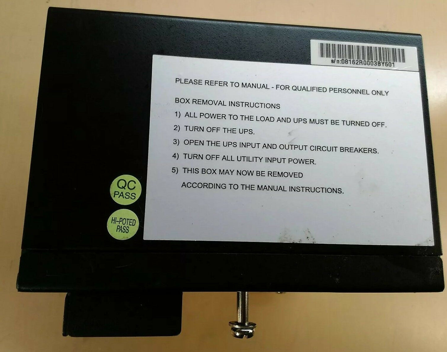 Liebert PD-HDWR-MBS 30A 250V Power UPS Input Circuit Breaker                4E-4