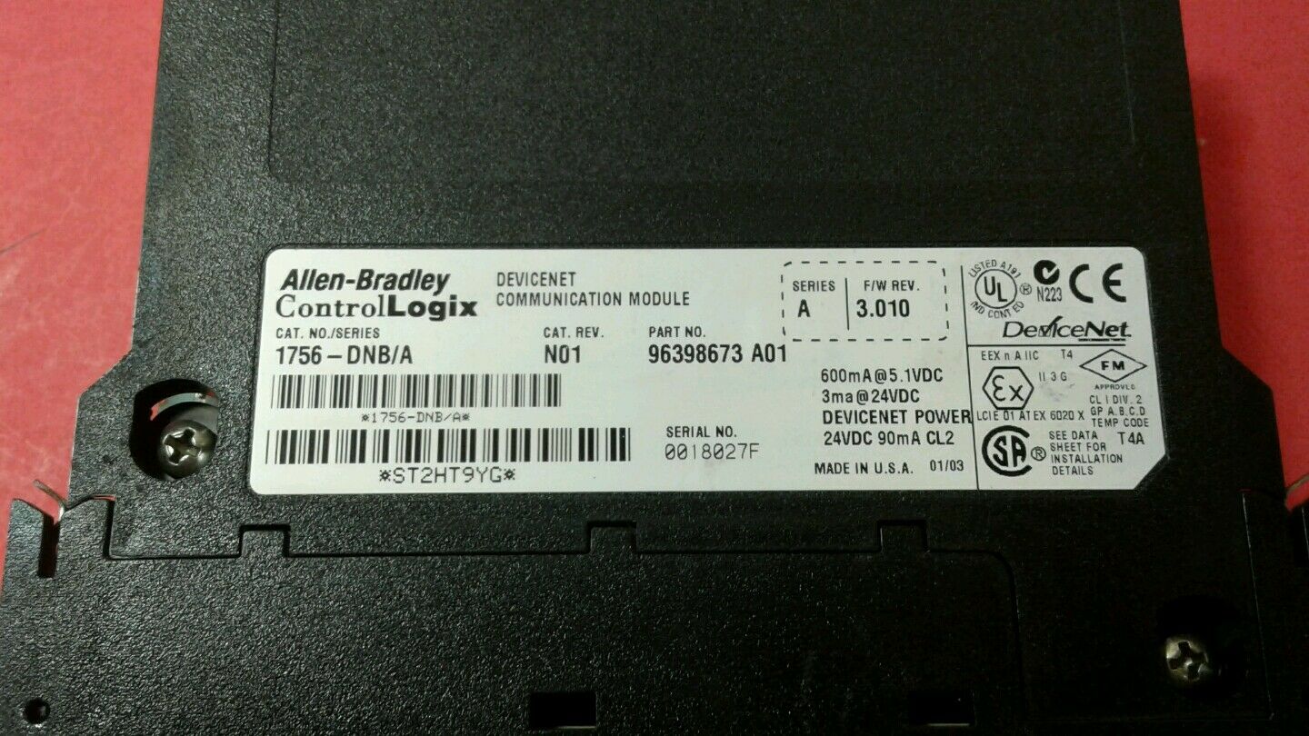 Allen Bradley 1756-DNB Series A ControlLogix DeviceNet Comm. Module        3D-13