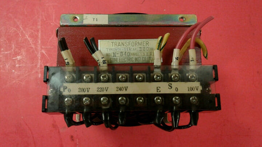 GOMI ELECTRIC MTR-111 TRANSFORMER 300 VA 240/220/200 VAC PRIMARY (N-340)    4E-3