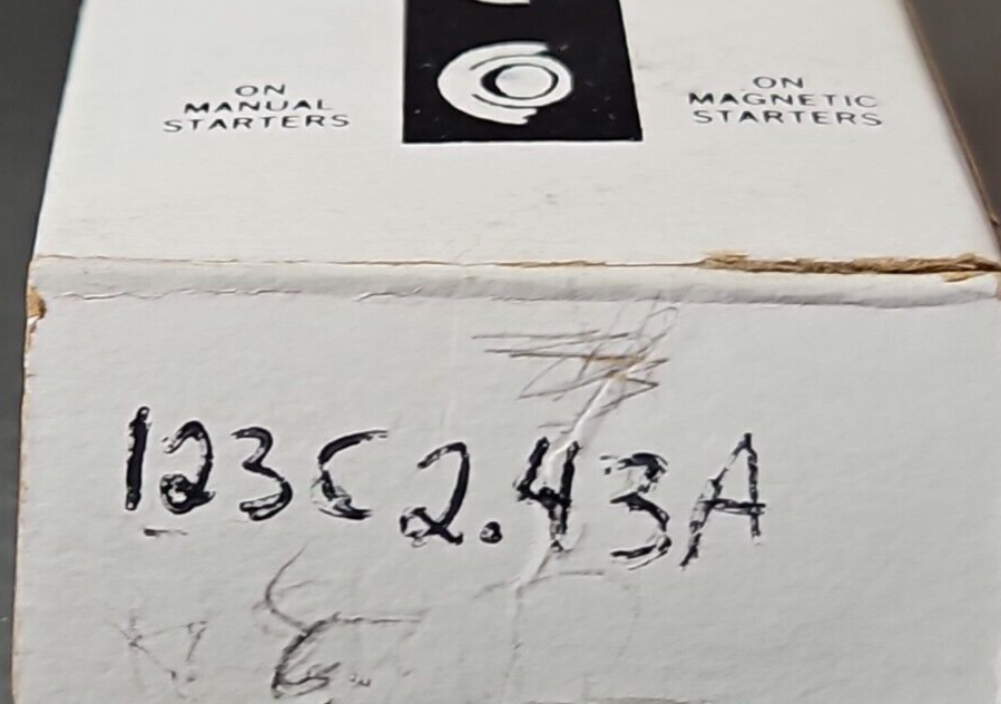General Electric 123C2.43A Overload Relay Heater Element.       Loc4C4