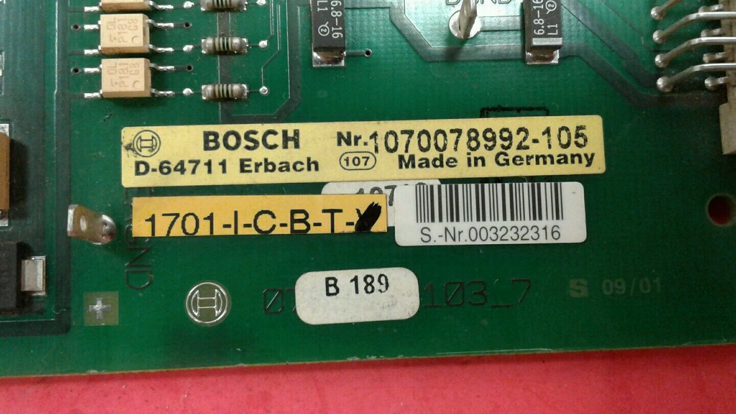 BOSCH REXROTH D-64711 ERBACH 1070078992-105  BOARD.    3B