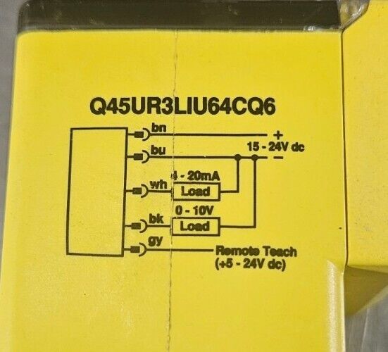 Banner Q45UR3LIU64CQ6 Remote Transducer Ultrasonic Sensor.              Loc5E-25