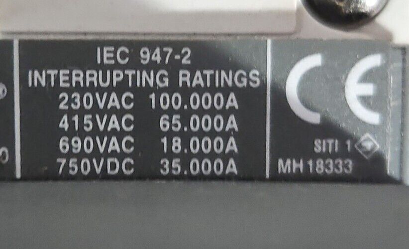 ALLEN-BRADLEY S3H SACE S3 Circuit Breaker 3-Pole 225A.                 Loc 4D-25