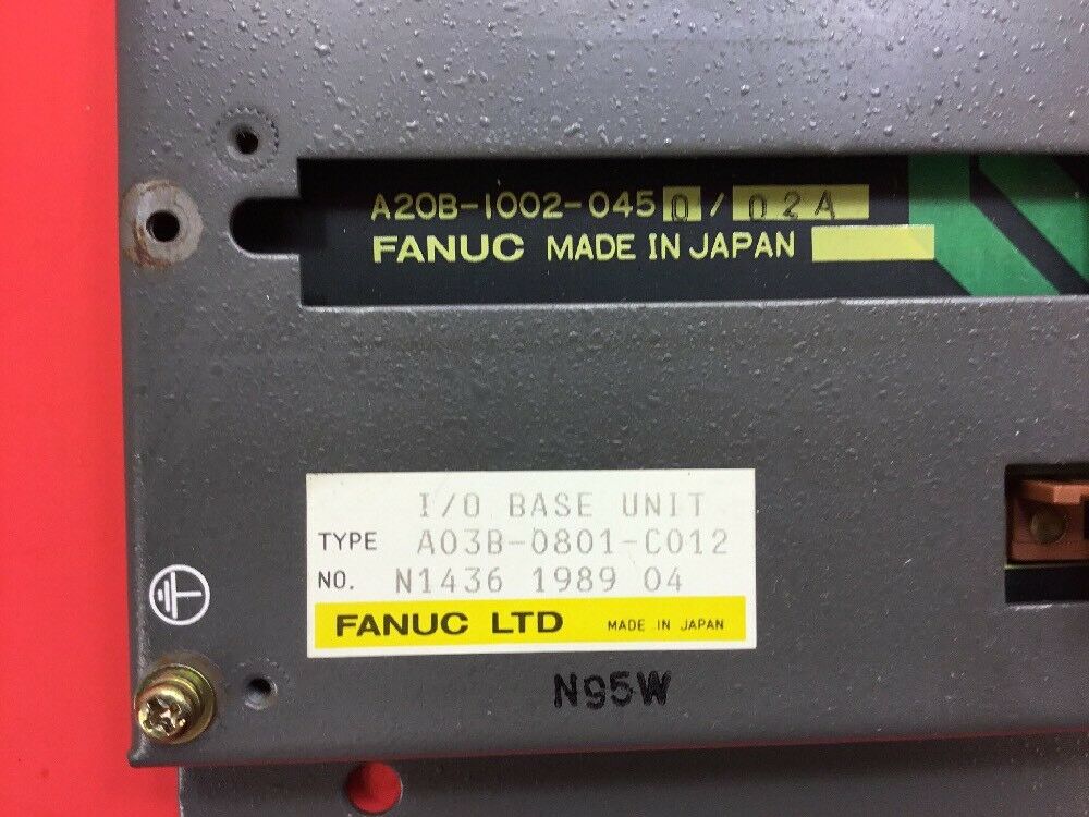 FANUC LTD A03B-0801-C012 I/O BASE UNIT A20B-1002-0450/02A or 03A            3E-9