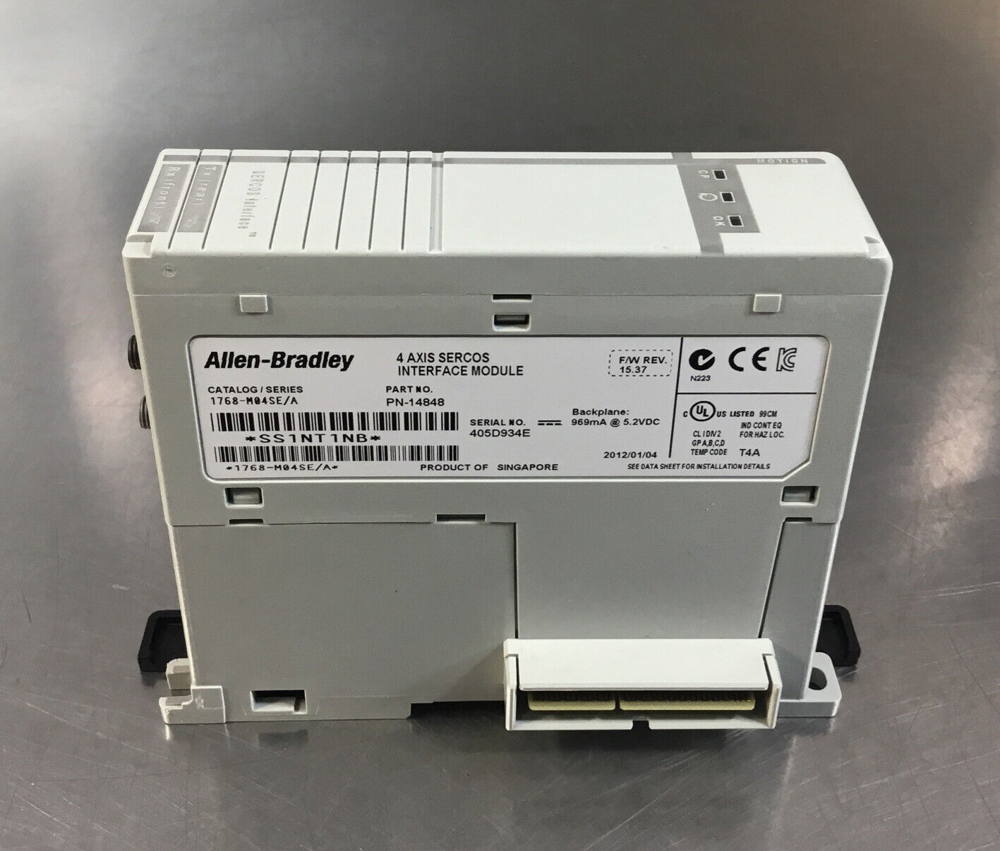 Allen Bradley  1768-M04SE /A  4 Axis Sercos Interface Mod. F/W Rev. 15.37  3E-29