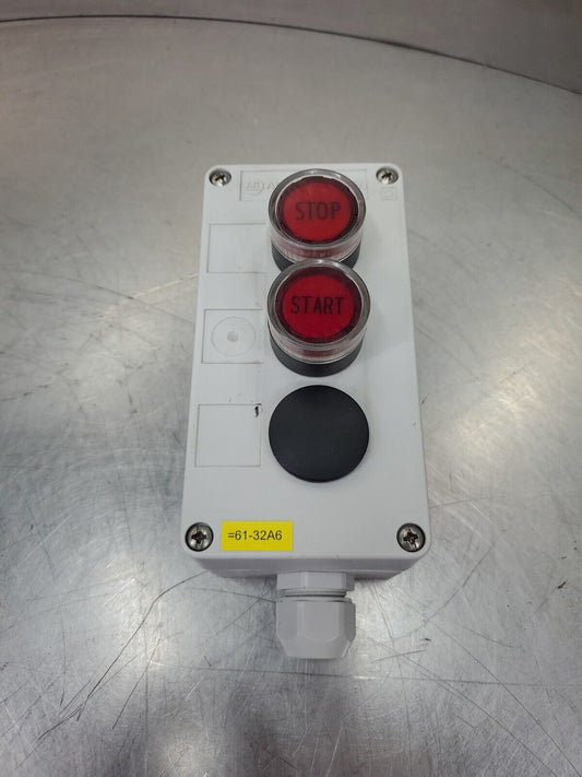 Allen Bradley 800E-3PM Ser B 2-Button E-Stop Station.                      4E-20