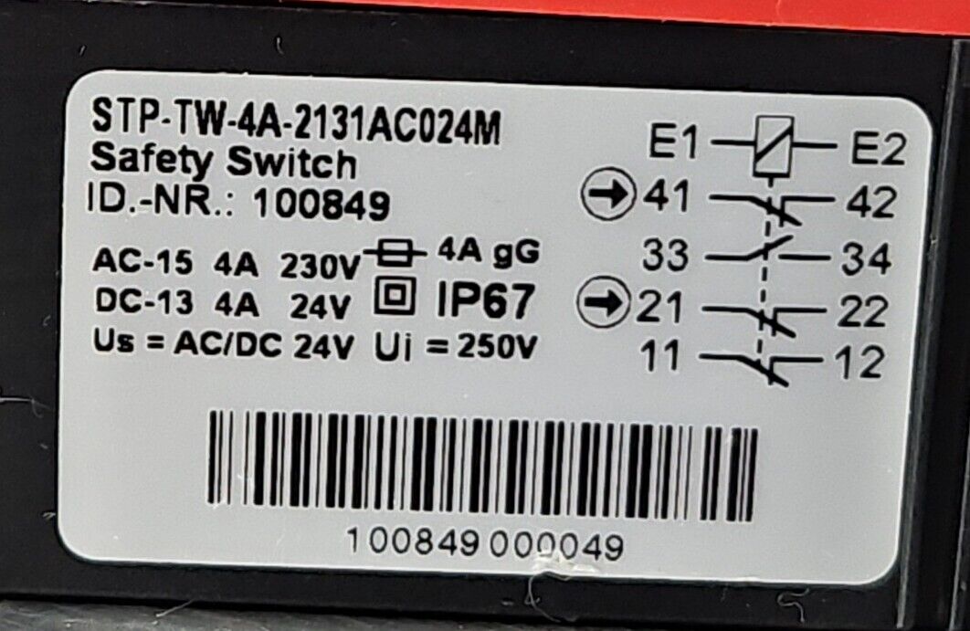 EUCHNER STP-TW-4A-2131AC024M. Safety Switch.     5E-10