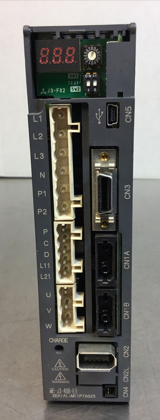 Mitsubishi MR-J3-40B-EB AC Servo Drive 400W Out 170V 2.8A In 200-230V.   1D