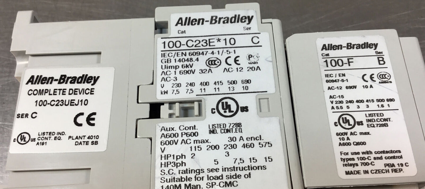 Allen Bradley  100-C23UEJ10 /C   Contactor 3Ph Coil 24VDC 600VAC Max    4D
