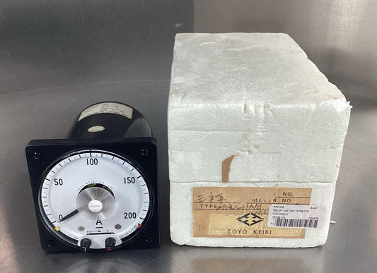 TOYO KEIKI  MHV-11NA  CONTACT METER RELAY 0-200A        4E-28