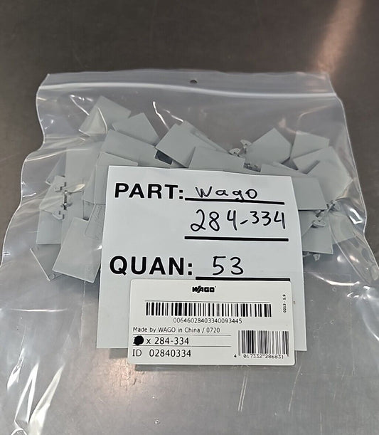 Wago 284-334 Conductor Ground Terminal Block - Pk with 53.              Loc3A-24