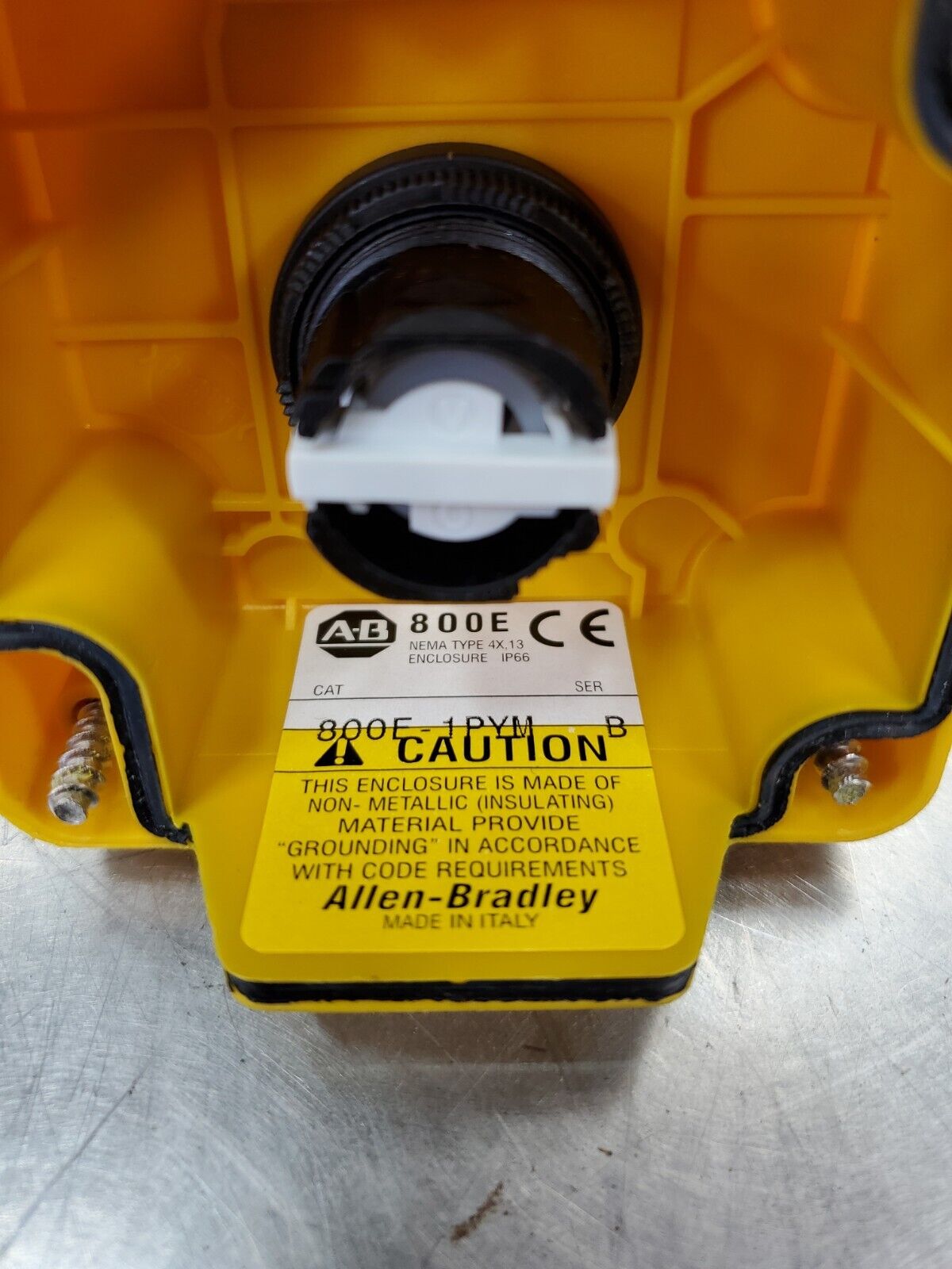 Allen Bradley 800E-1PYM Ser. B E-STOP Module.                              4E-21