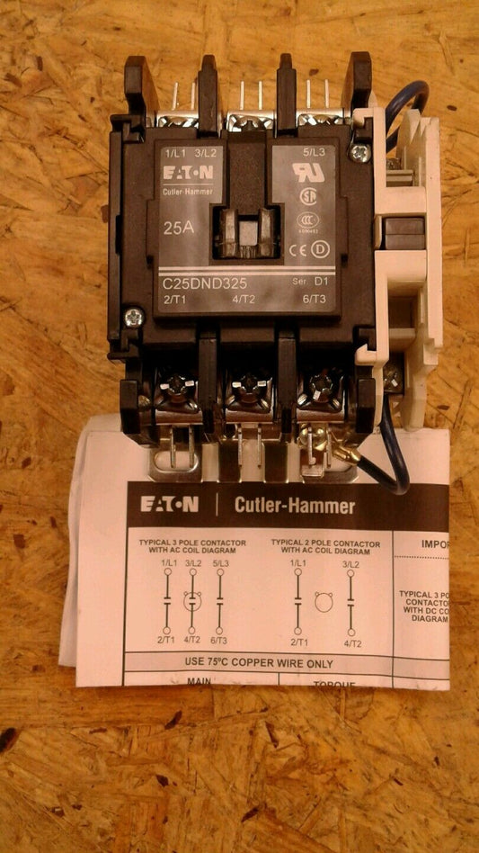 CUTLER HAMMER C25DND3251T Includes C320KGD1 3 POLES N/O 24VDC.    4B