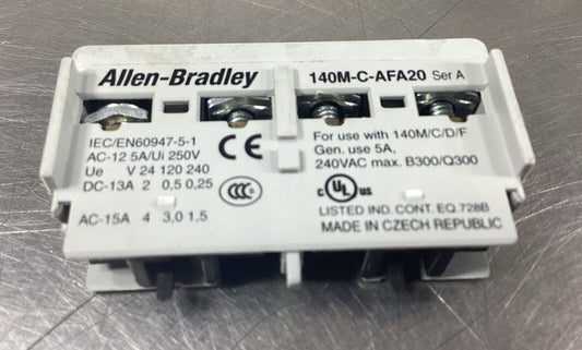 ALLEN BRADLEY  140M-C-AFA20  SERIES A CONTACT BLOCK        4-B-1