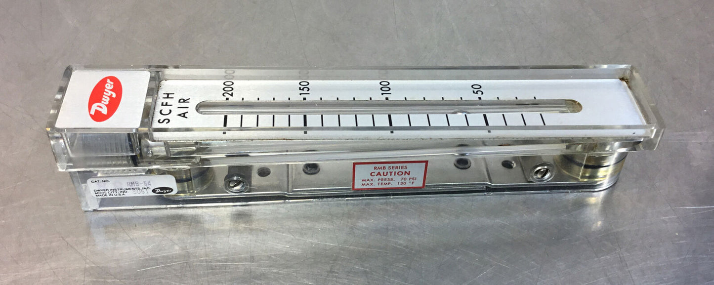 Dwyer RMB-54 Rate-Master Air Flowmeter, 10-200 SCFH    6E