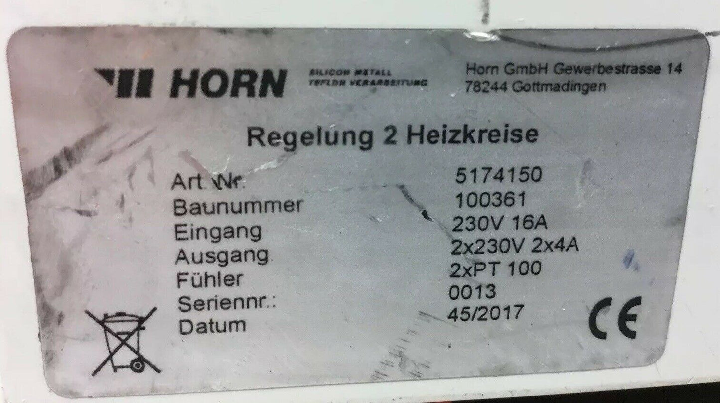Horn Stork Tronic ST64-31.10 Temperature Control Panel Baunummer 100361      5B