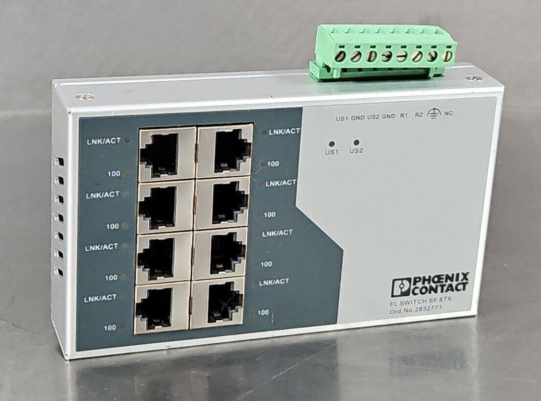PHOENIX CONTACT FL SWITCH SF 8TX ETHERNET SWITCH.                          3B-22