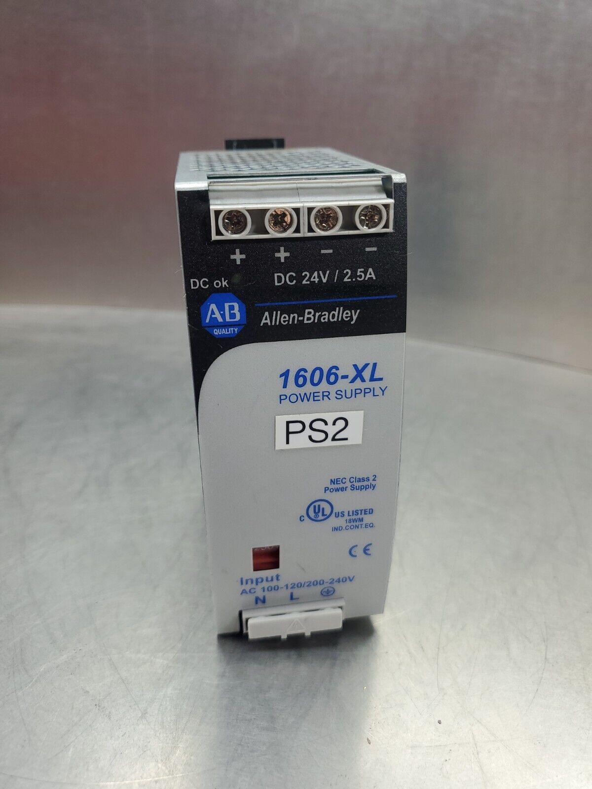 Allen Bradley 1606-XL60D Power Supply 24 V DC/ 2.5A.                          4D