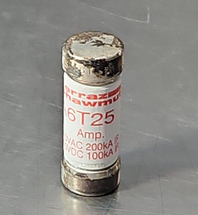 Ferraz Shawmut A6T25 Fuse 25A.                                         Loc4B-20