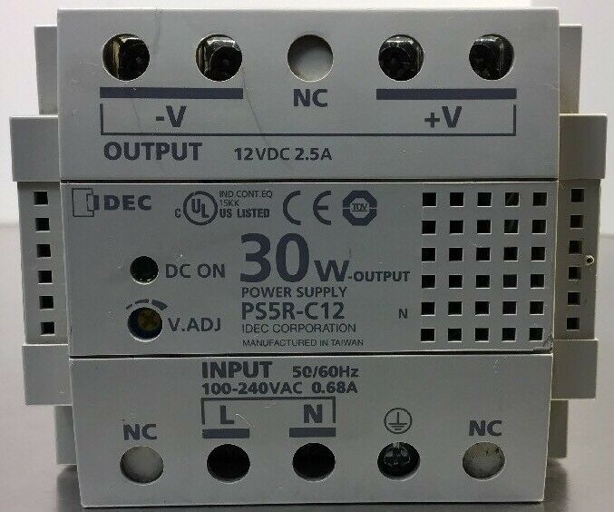 Idec PS5R-C12 PS5RC12 Power Supply 12VDC 2.5A     4C