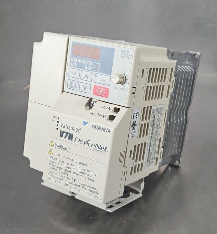 YASKAWA CIMR-V7NU40P7 SPEC:40P71 PRG:0013 VARISPEED DEVICE NET.  Loc 1B-5