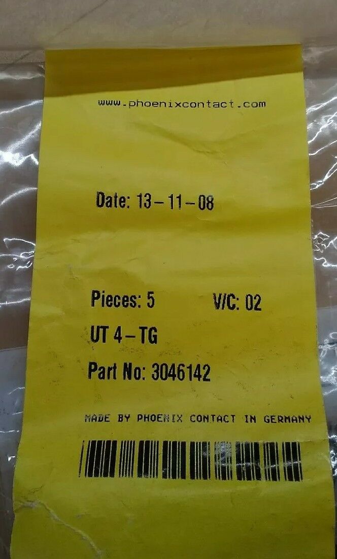 PHOENIX CONTACT UT 4-TG ( UT 4-MT ) TERMINAL BLOCK - BAG OF 5                 4D