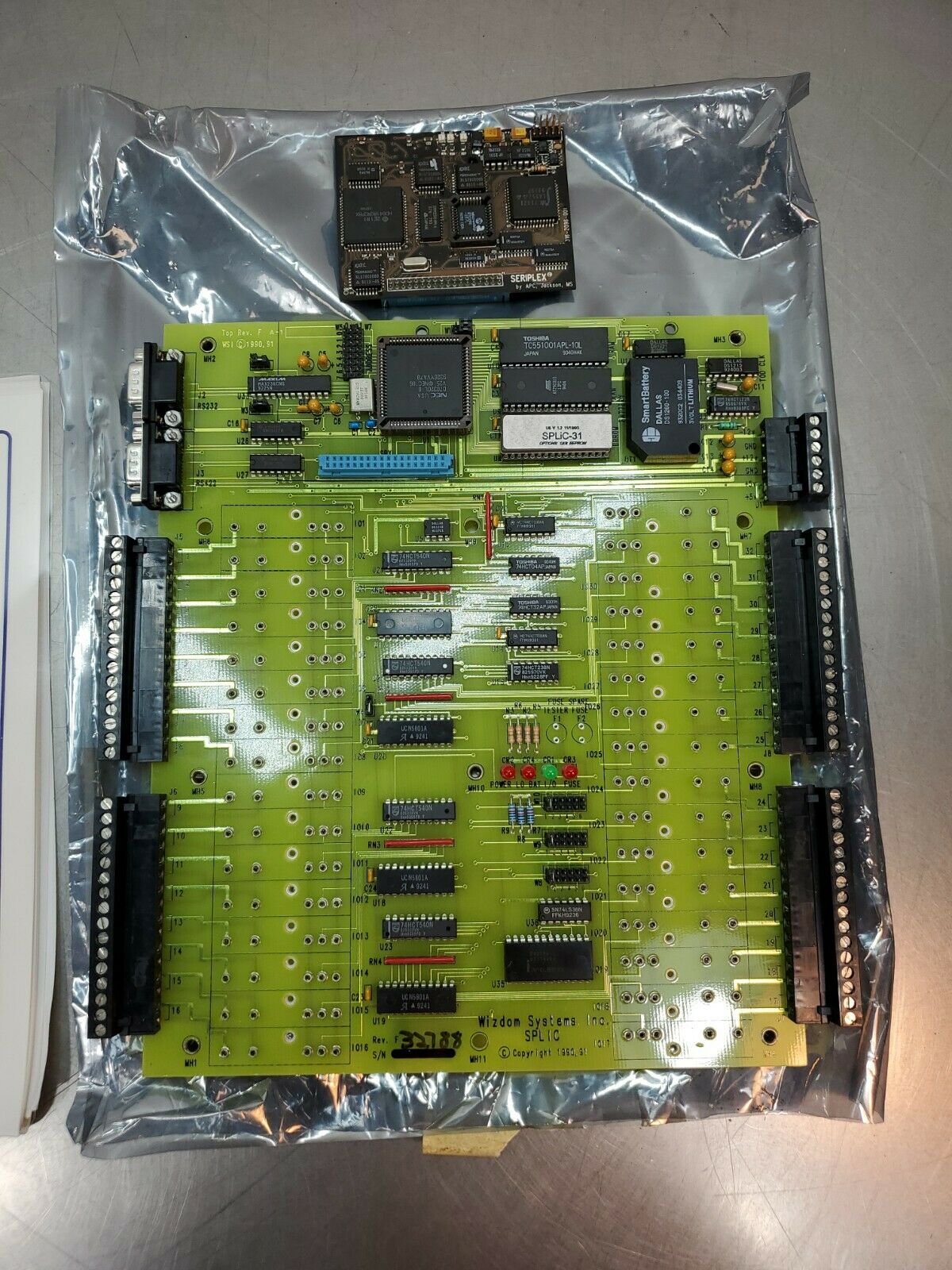 Wizdom Systems Controller 86-SPLiC I/O Board (OPTO-22 G4 Interface).        STC2