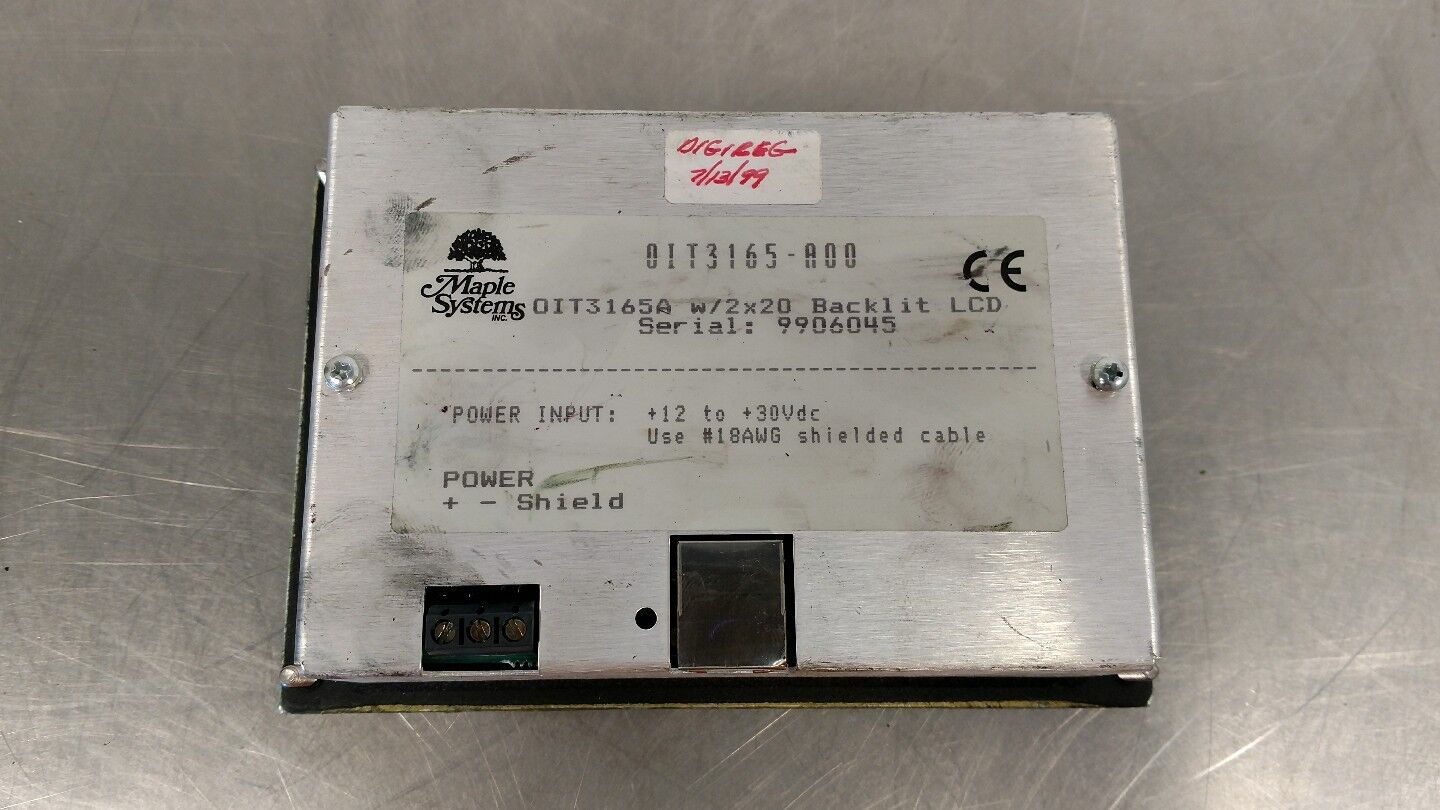 MAPLE SYSTEMS LCD DISPLAY# OIT3165-A00 EW