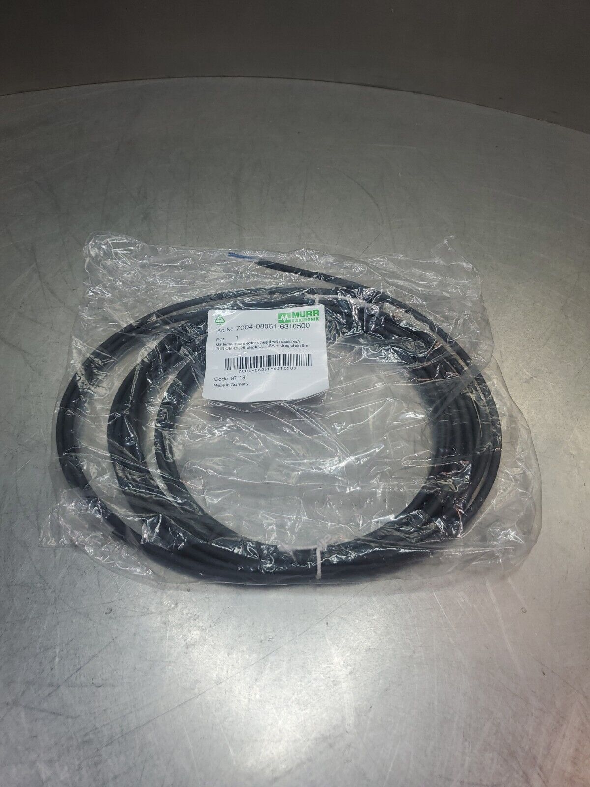 MURR ELEKTRONIK 7004-08061-6310500  Cable w/M8 Female Connector             1-B1