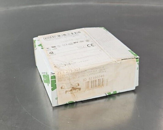 Wago 279-907 conductor Ground Terminal Block - Box with 21.             Loc3E-17