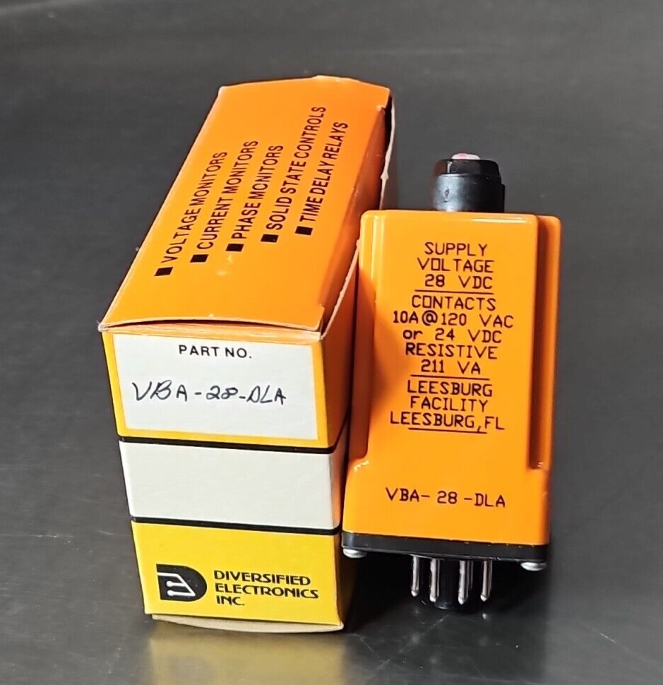 Diversified Electronics VBA-28-DLA TIME DELAY RELAY.                     Loc3D-9