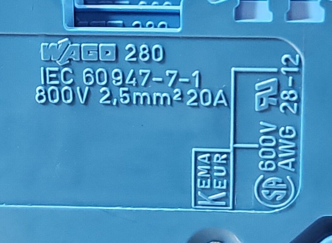 WAGO 280-101 Conductor Through Terminal Block - Lot of 50.             Loc 3D-18