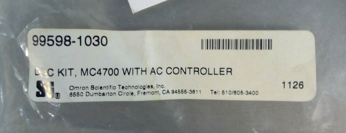 STI - Omron Scientific Technologies - 99598-1030 - DOC Kit, MC4700            3C