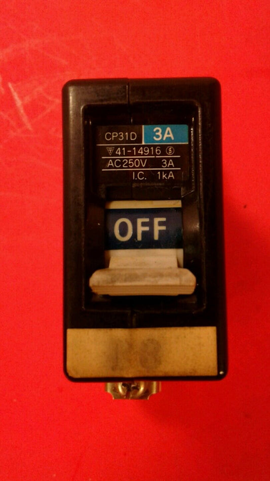 Fuji Electric Circuit Protector,  CP31D, 3A, 250V,          4A