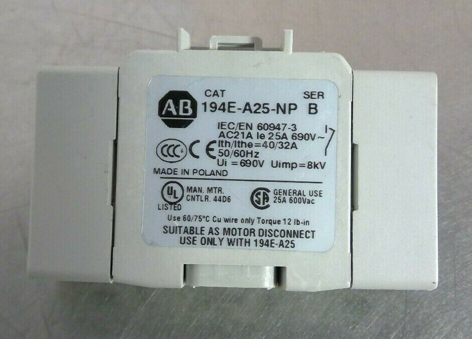 Allen-Bradley 194E-A25-NP Series B Load Switch Body                         3D-3