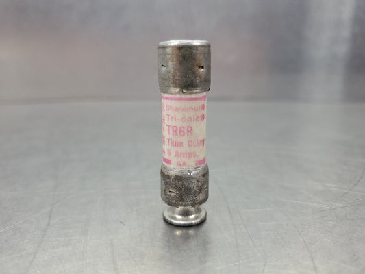 Shawmut Tri-onic TR6R Time-Delay Fuse,  6 Amp 250 V.                    4D-BOX#3