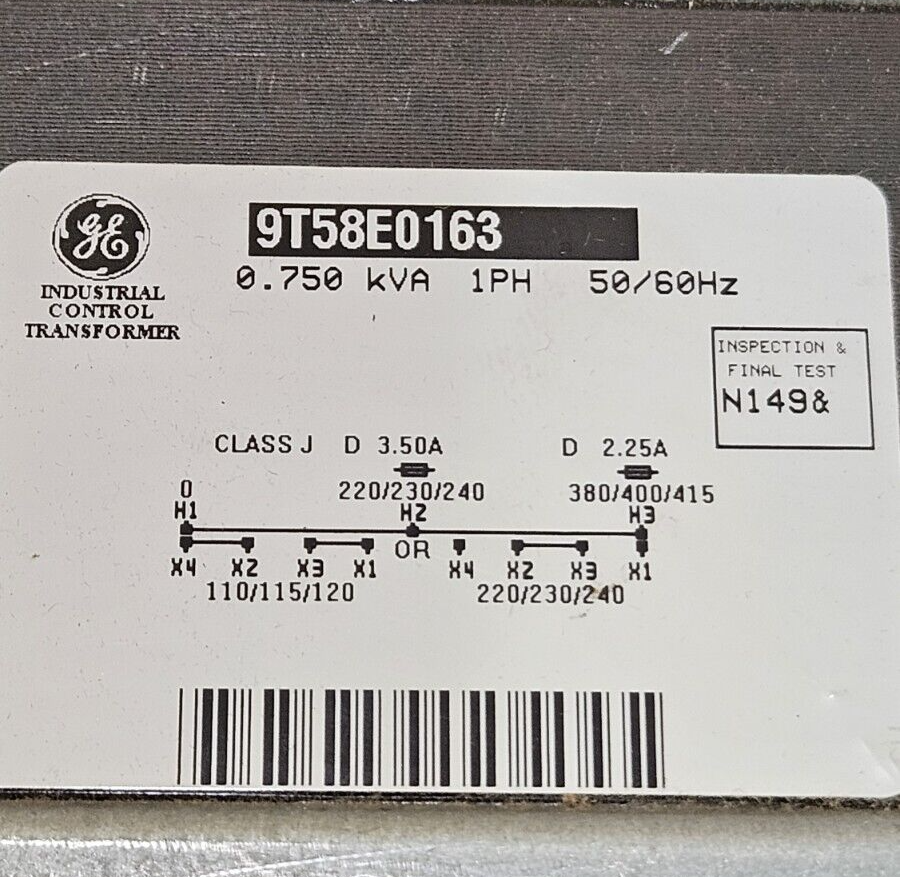 GE 9T58E0163 CORE & COIL TRANSFORMER.    Loc4F37