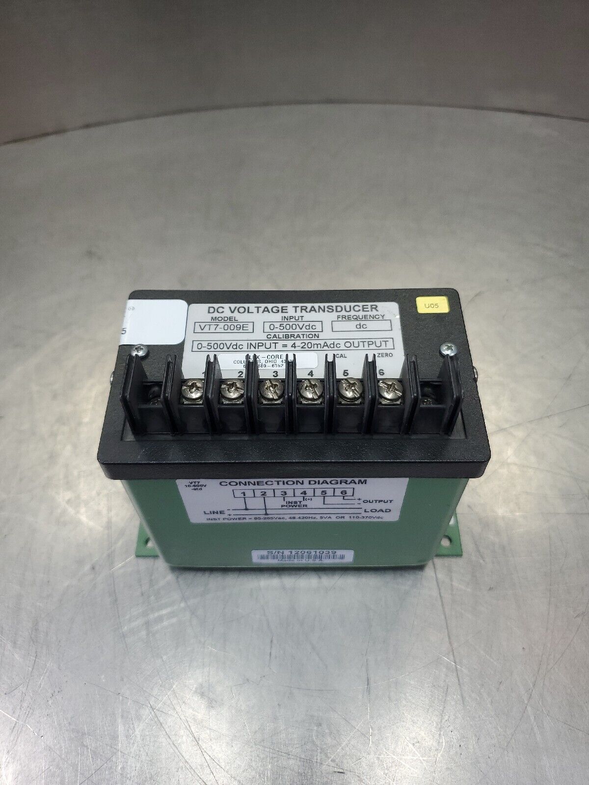 OHIO SEMITRONICS VT7-009E 0-500VDC VOLTAGE TRANSDUCER.                        4H