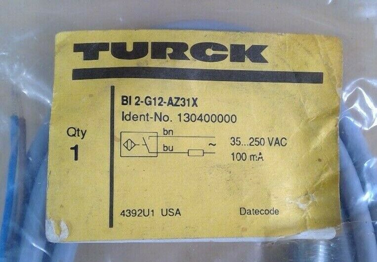 Turck BI G12-AZ31X ( 130400000 ) Threaded Proximity Switch                5E