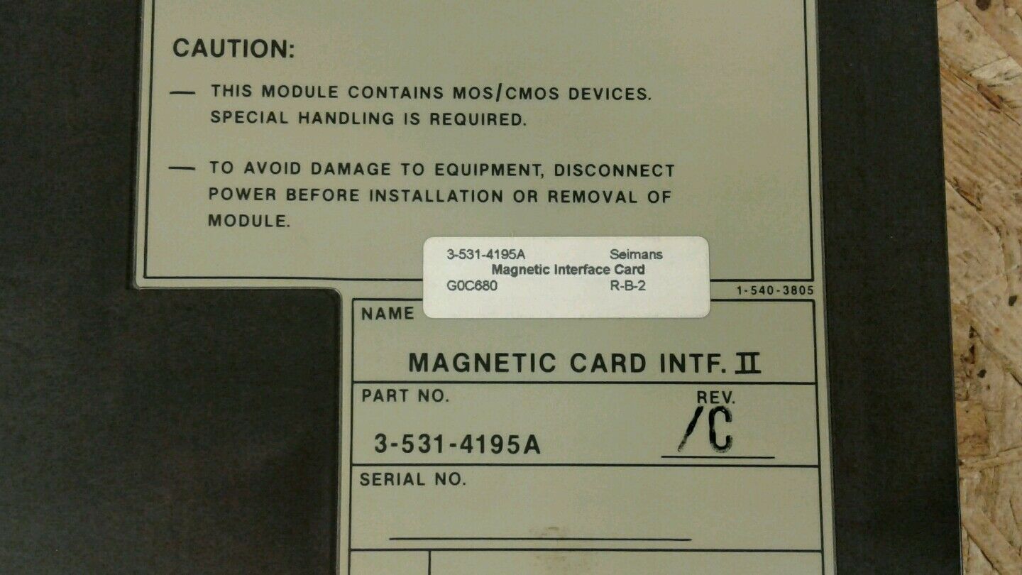 Cincinnati Milacron Magnetic Card Intf. II 3-531-4195A  Rev C.    3C