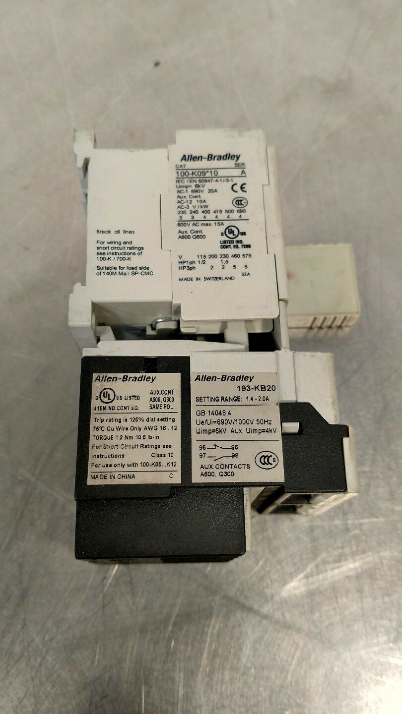 100k09 ALLEN BRADLEY 100-K09*10 CONTACTOR 4E-12 – Palmetto Automation Inc.