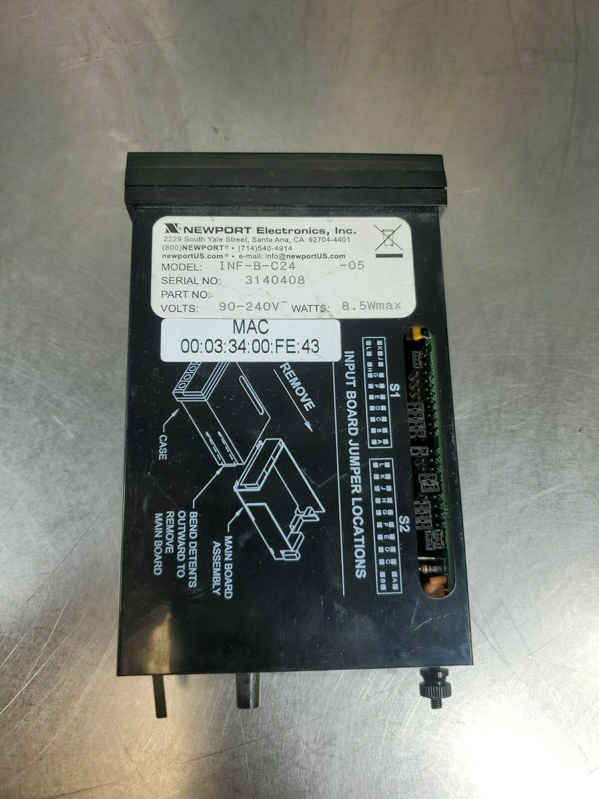 NEWPORT ELECTRONICS INF-B-C24-05 PANEL METER.                           2E