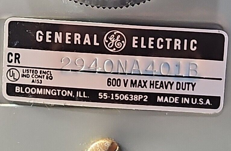GE CR2940NA401B Pushbutton Station.                                   Loc4C22