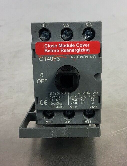 ABB OT40F3 Main Power Disconnect 3P 200-600VAC      Loc. 4A