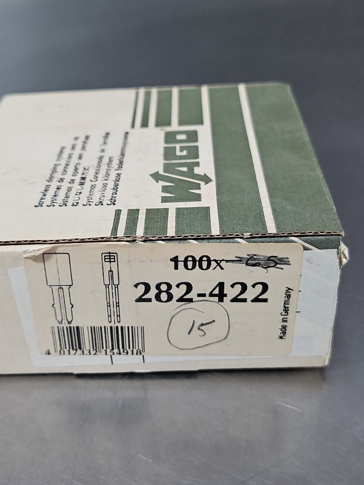 Wago 282-422 Screwless Claming Systems - Pk with 15.                     Loc3-20