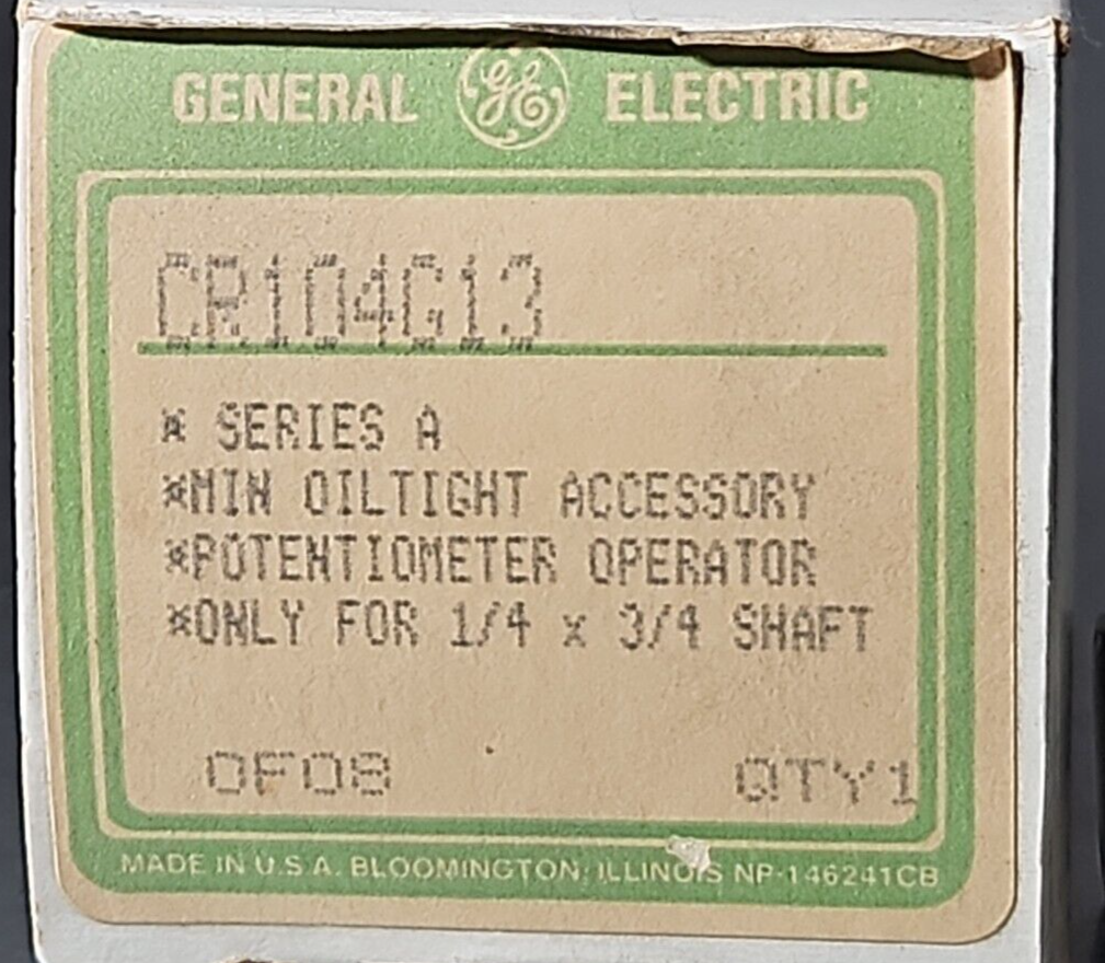 GE CR104G13 Selector Switch      Loc4E20